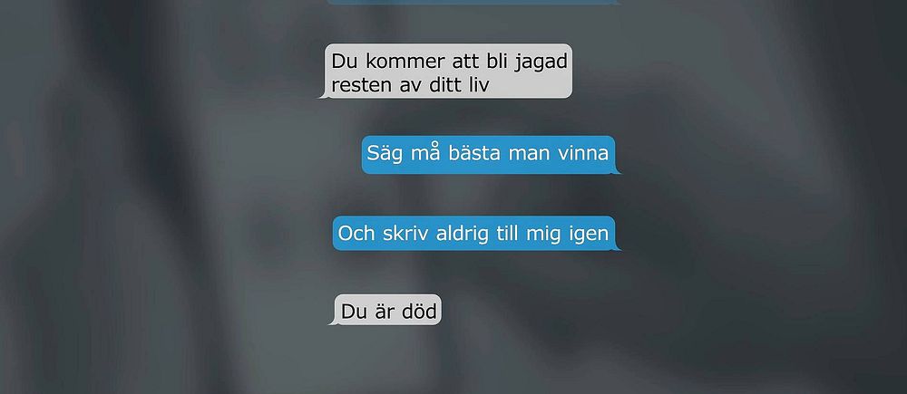 Snapchatkonversation med textrutor