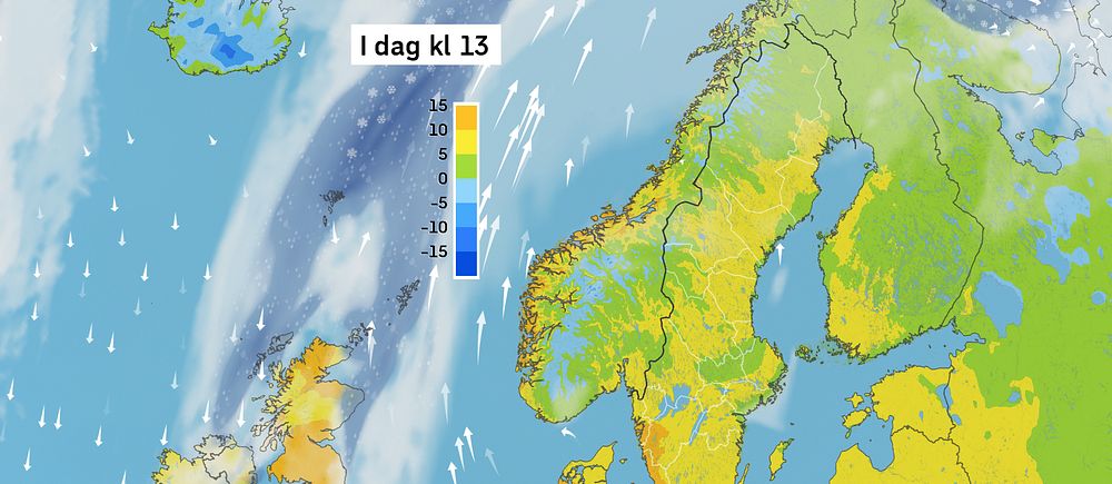 Vädret i Skandinavien de närmsta dagarna