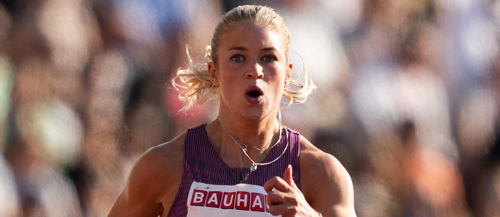 Julia Henriksson slog personligt rekord i motvind.