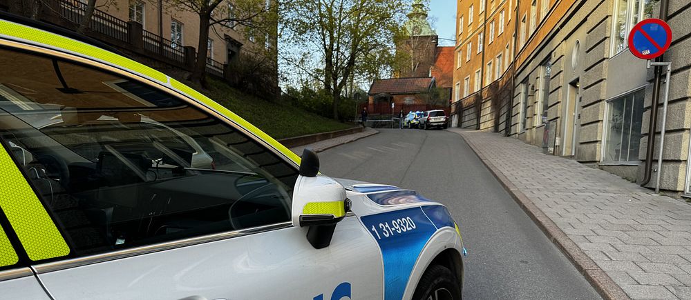 Polisavspärrningar på Södermalm i Stockholm