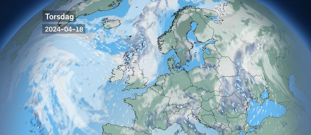 Se prognosen för vädret i Europa i dag och kommande dagar