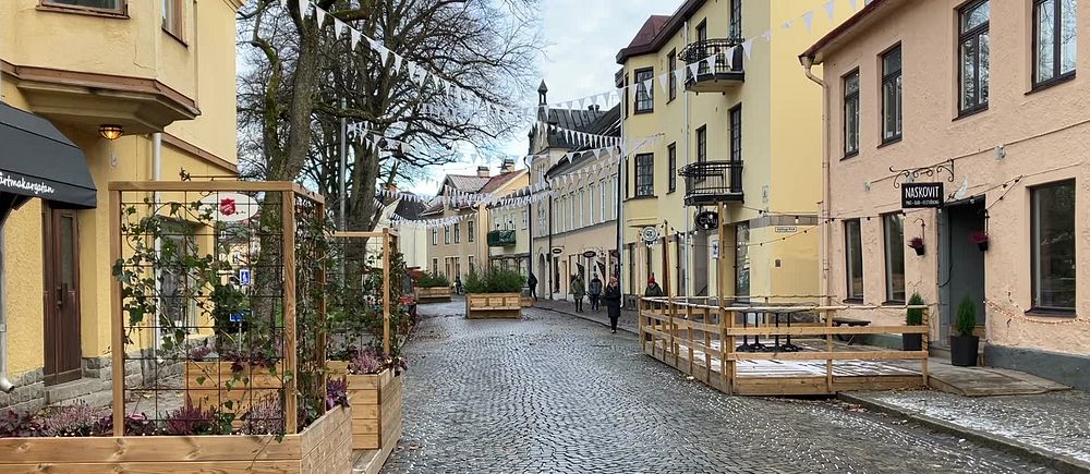 Hospitalsgatan i Strängnäs vintertid