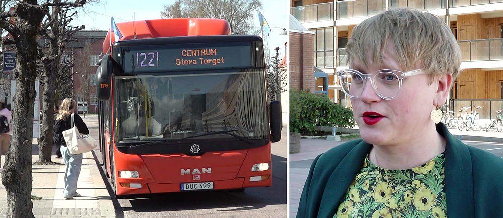 Buss till centrum. Elisabeth Björk (V), kollektivtrafiknämndens ordförande i Värmland.