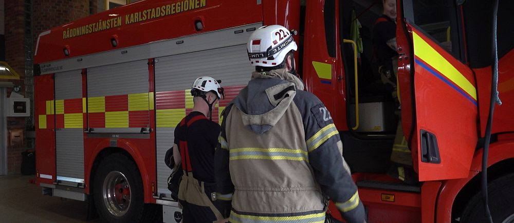 Brandbil, räddningstjänsten Karlstadregionen, brandmän