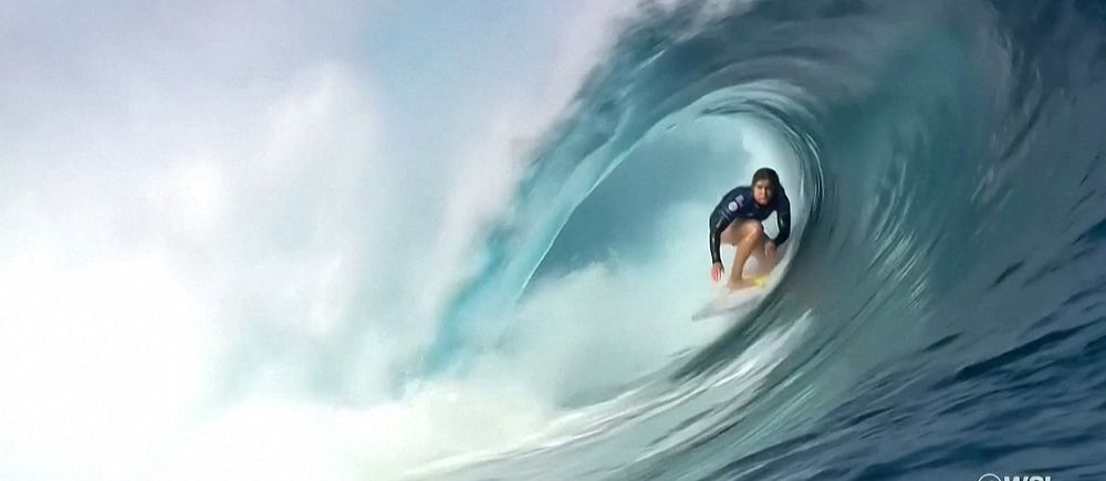 Surfing på Tahiti