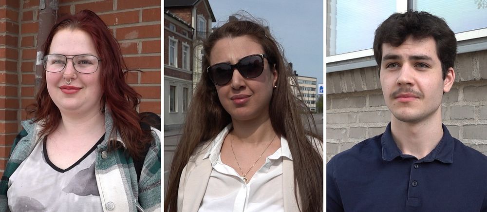 Tre personer från Åstorps kommun i en tredelad bild. De berättar om det låga valdeltagandet i Åstorp inför EU-valet 9 juni.