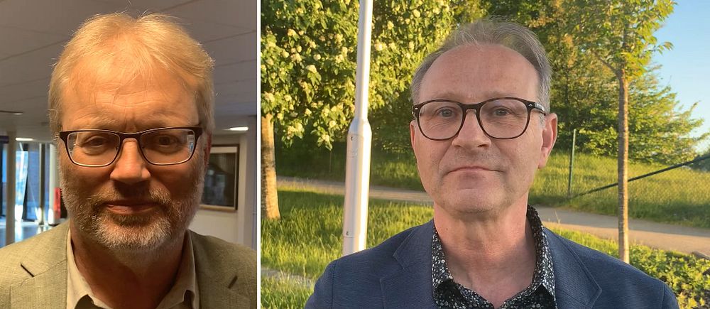 Peter Berndtsson gruppledare (SD) och Ove Bengtsson (C) kommunstyrelsens ordförande i Laholm