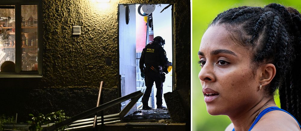 Trappuppgång sprängd i Hässelby och Irene Ekelund.