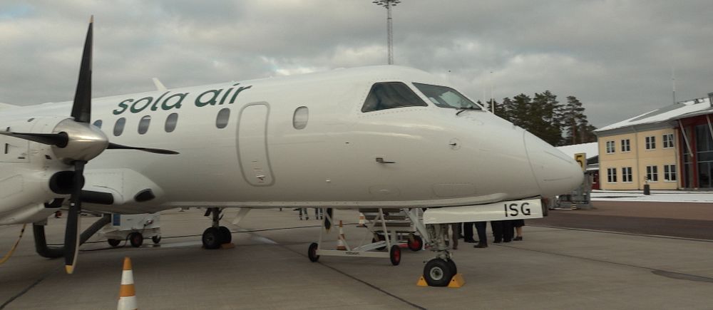 Ett av flygplanen från Sola Air som ska trafikera Karlstad- Köpenhamn.