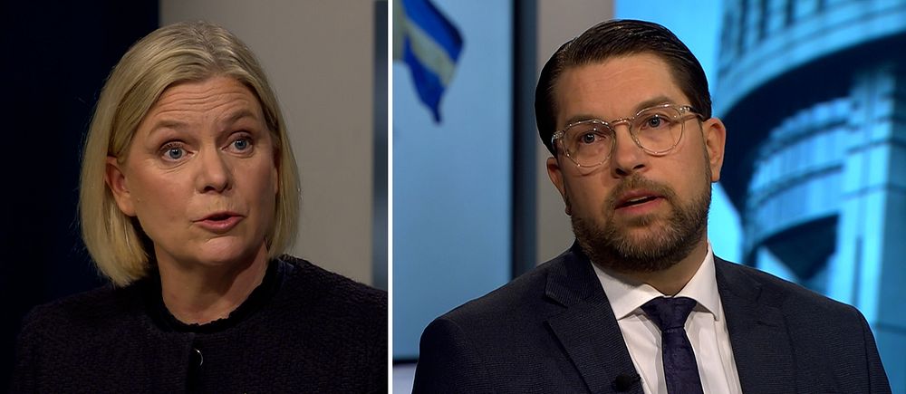 Magdalena Andersson och Jimmie Åkesson i Agenda.