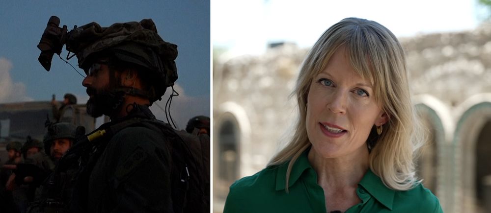 Israelisk soldat, SVT:s Stina Blomgren