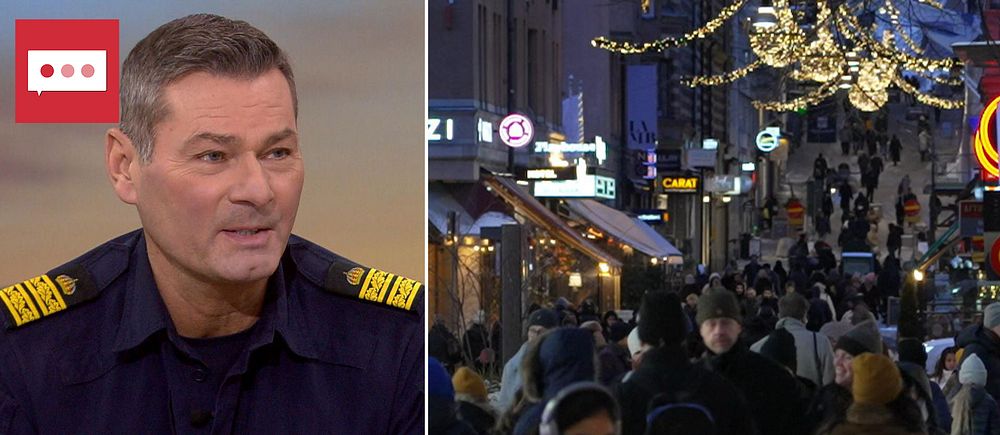 Polis och trängsel i julhandeln