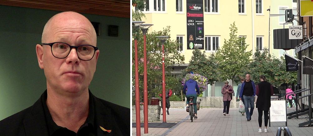 Hans Andersson, regionchef på Svenskt Näringsliv, och en gata i Boden.