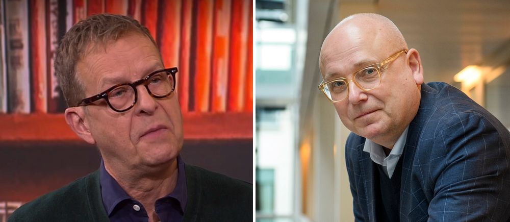 Per Andersson, kritiker, till vänster och till höger Magnus Ranstorp, terrorismforskare och författare.