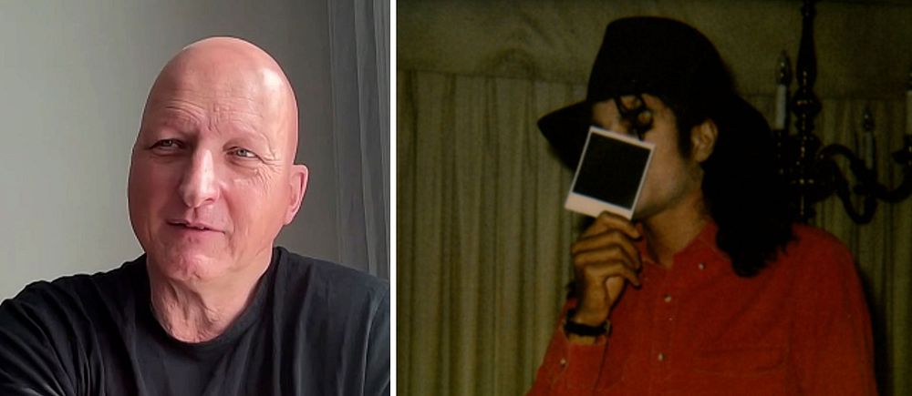 Tvådelad bild. Vänster: person i svart tröja. Höger: person i röd skjorta med hatt.
