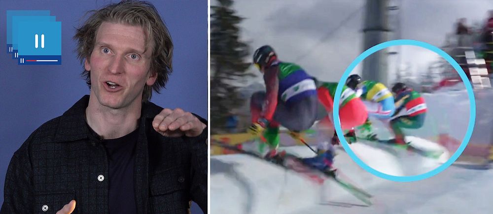 Skicross-experten Viktor Andersson förklarar i detalj Erik Mobärgs succéåk