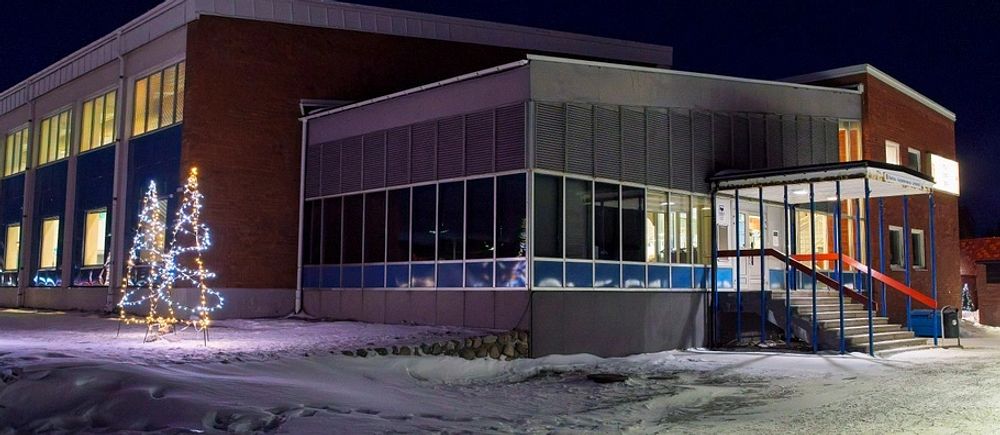 Bild på badhuset i centrala Gällivare