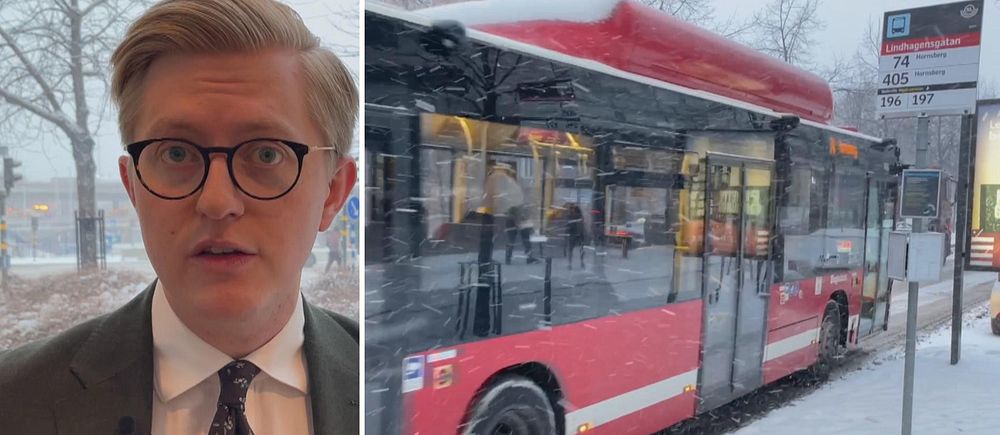 Anton Fendert. Buss i snön.