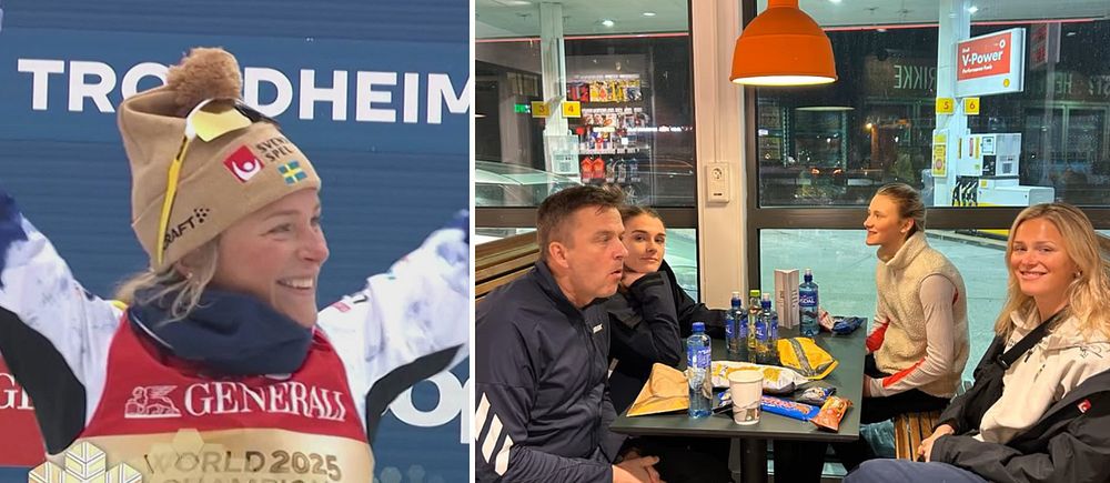 Frida Karlsson skidåkare med familj