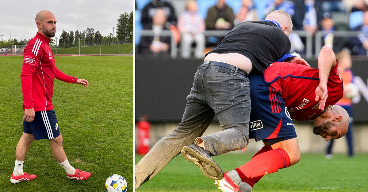 Efter attacken: Sebastian Starke Hedlund i Öster om det stora stödet