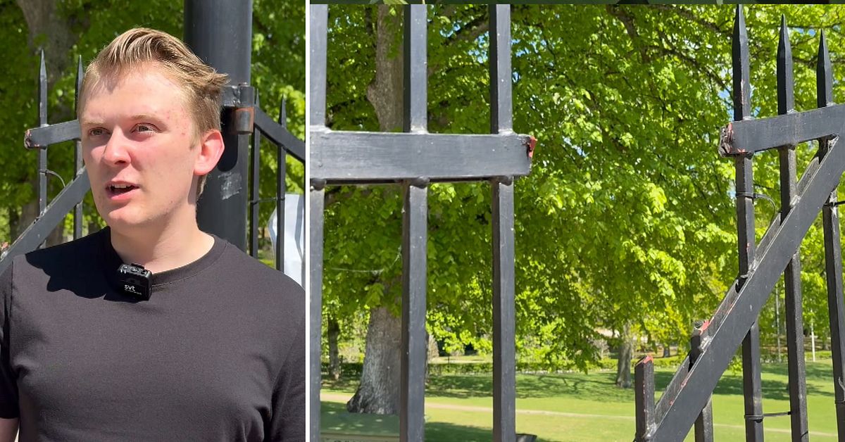 Student skulle h&auml;mta kvargl&ouml;md pl&aring;nbok &ndash; spetsades p&aring; j&auml;rnstaket