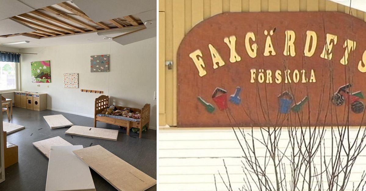 Innertak rasade p&aring; f&ouml;rskola i Krokoms kommun