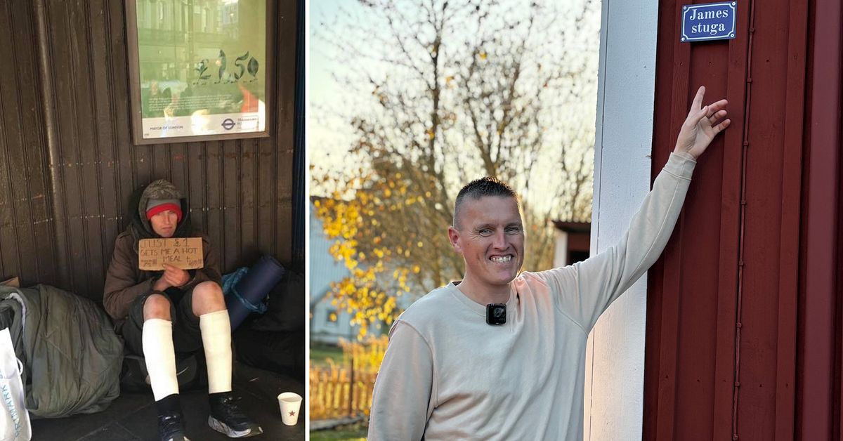 Från hemlös i London till ett liv i Sverige – James historia har blivit bok