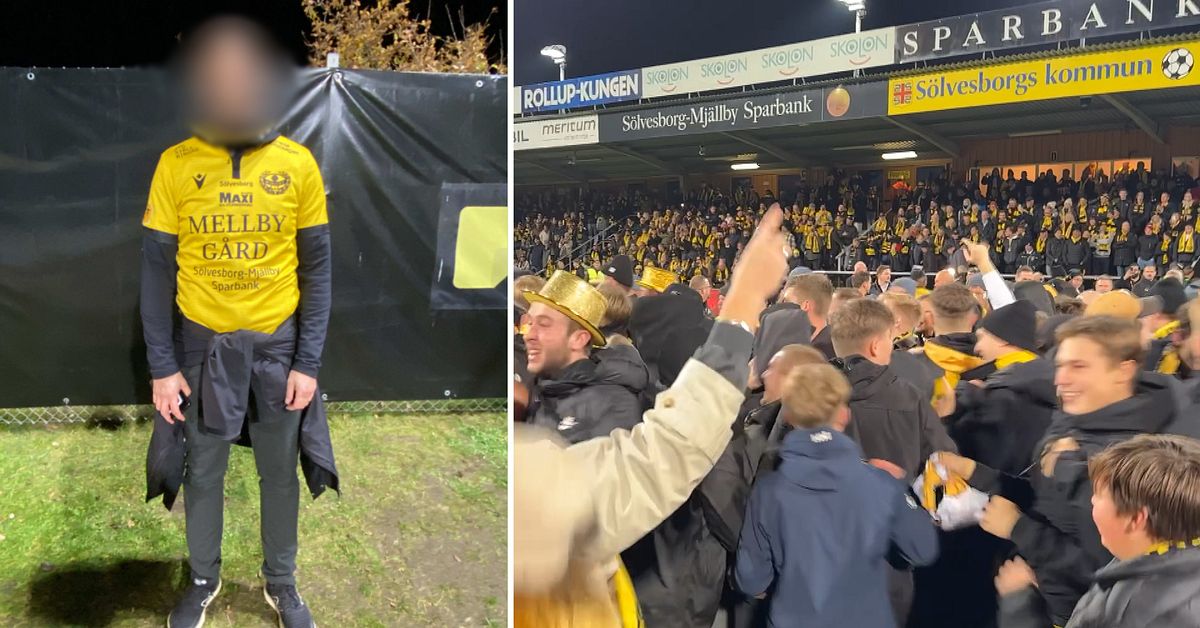 Snodde Mj&auml;llbyspelarens tr&ouml;ja under guldfirandet &ndash; &aring;talas f&ouml;r grov st&ouml;ld