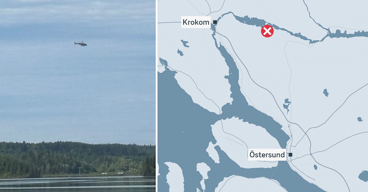 Dykare och helikopter s&auml;tts in i s&ouml;kandet efter f&ouml;rsvunnen i Krokom