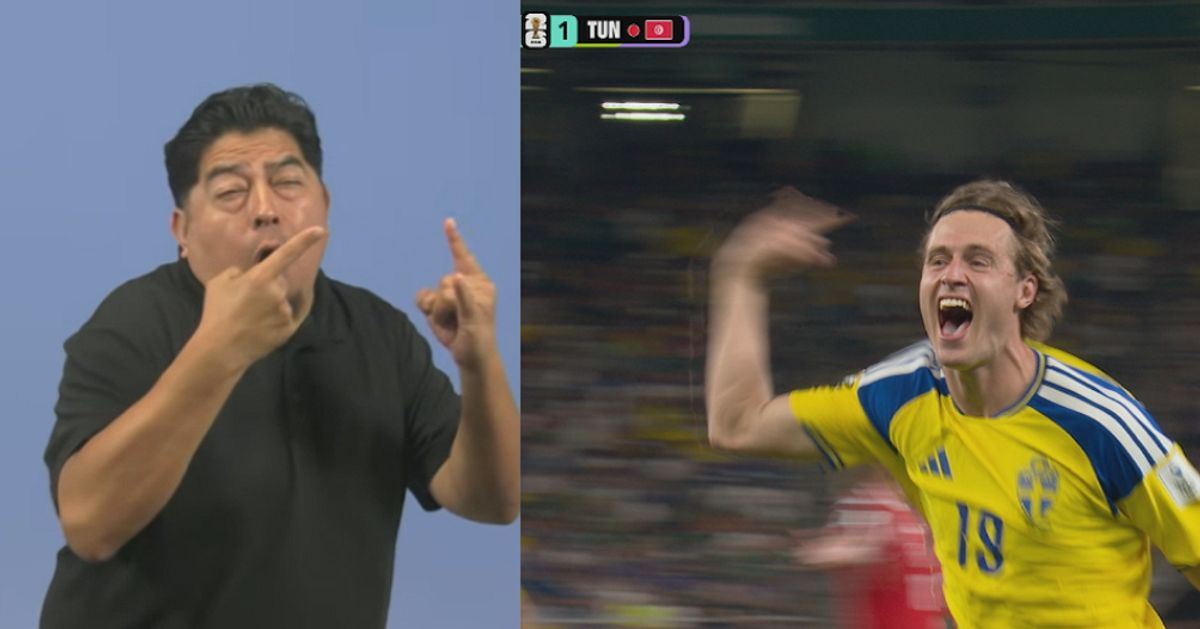 F&ouml;rsta g&aring;ngen: H&auml;r tolkas Sverige &ndash; Tunisien p&aring; teckenspr&aring;k