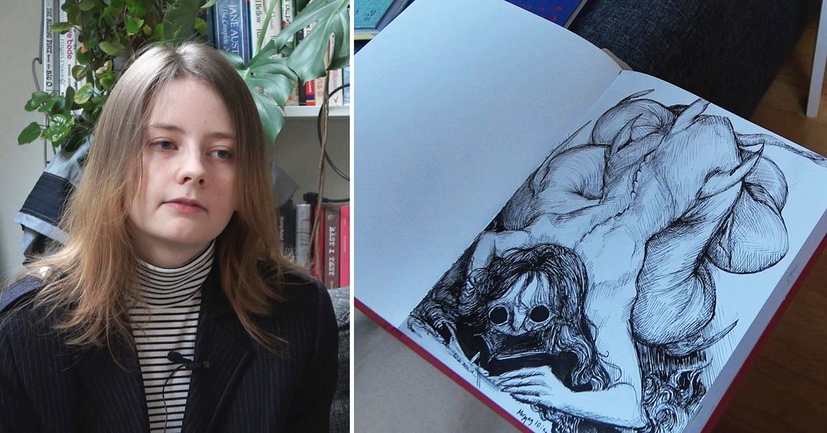 Konsteleven Esmeralda protesterar mot AI i undervisningen