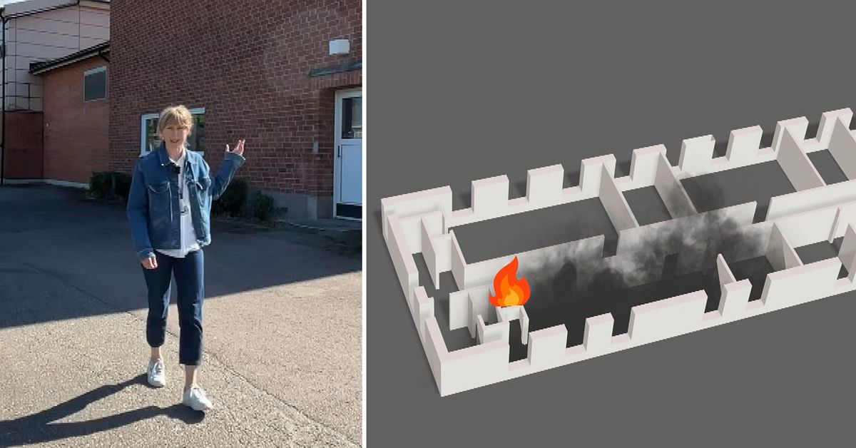 Skolbranden i Köping upptäcktes av en slump – inget larm varnade barnen: ”Superläskigt”