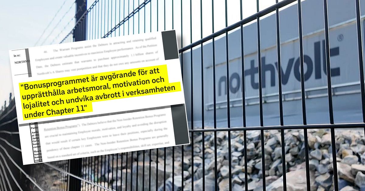 Northvolt vill betala ut bonusprogram på 59 miljoner