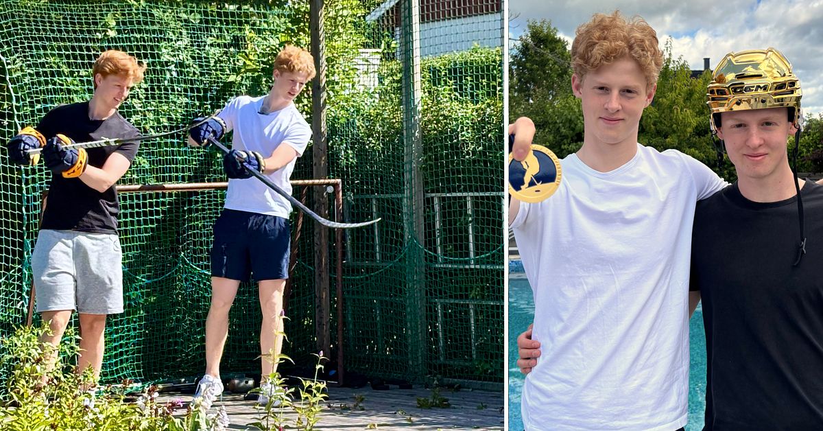 Br&ouml;derna Malte och Viggo Gustafsson n&auml;ra NHL-dr&ouml;mmen &ndash; laddar p&aring; mammas gata