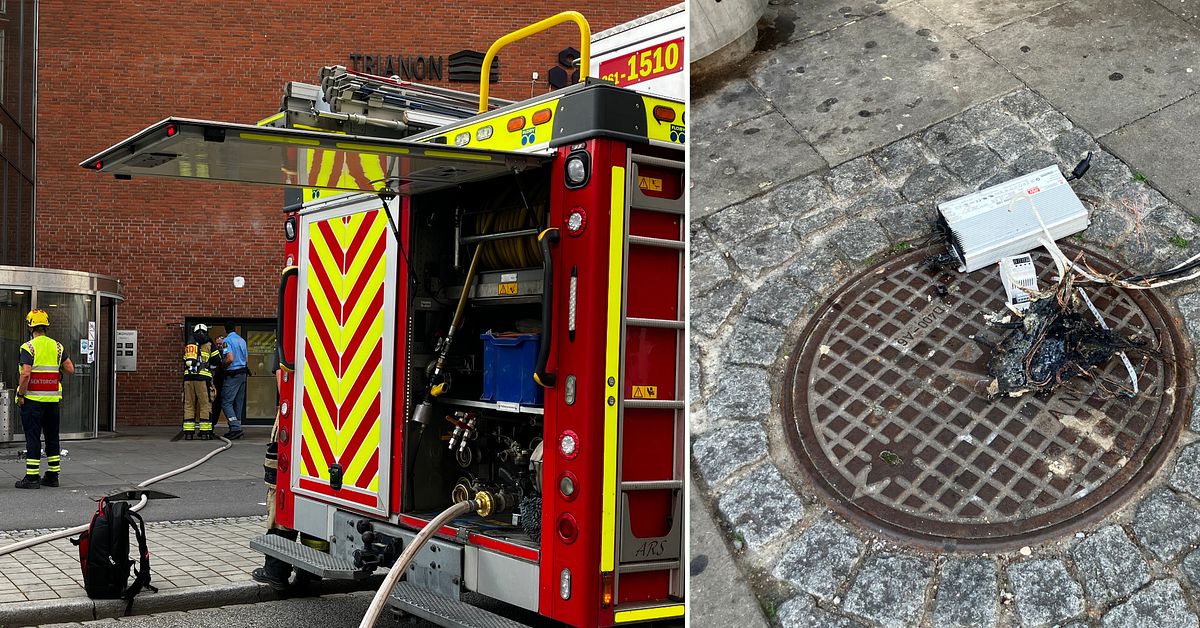 Rökutveckling på köpcentrumet Entré i Malmö