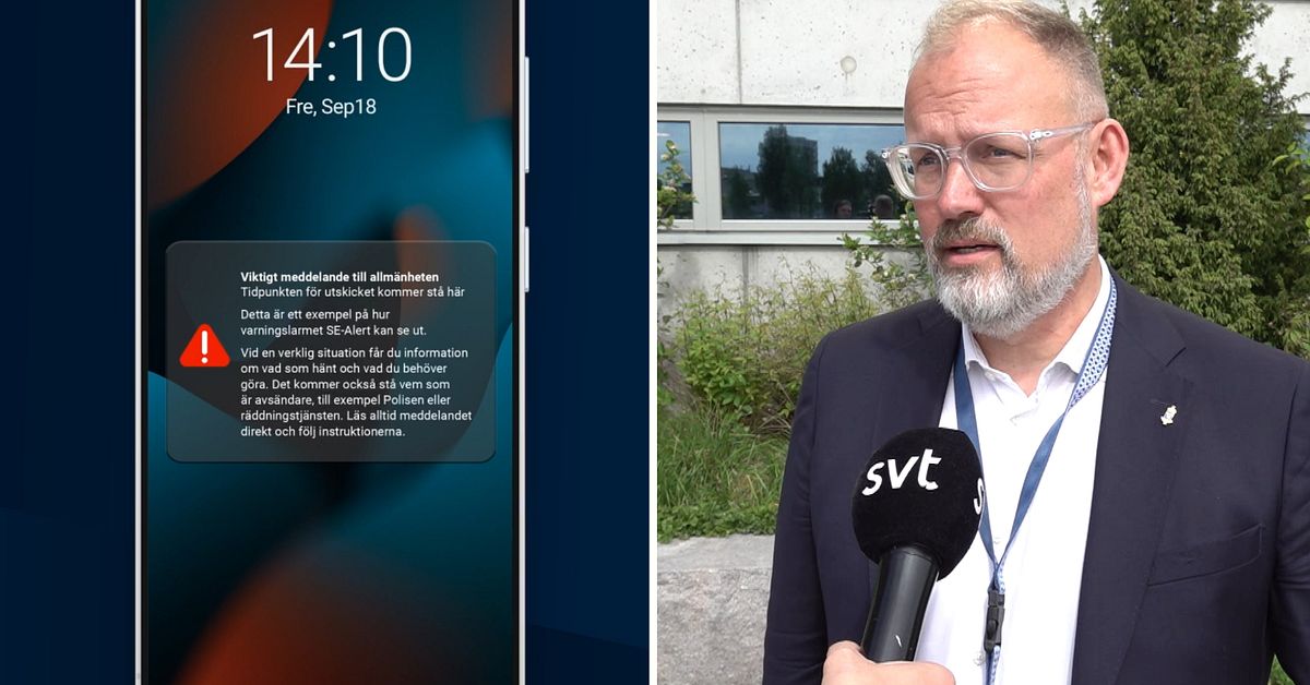 Pl&ouml;tsligt tjut och r&ouml;d triangel i mobilen &ndash; s&aring; fungerar Sveriges nya krislarm