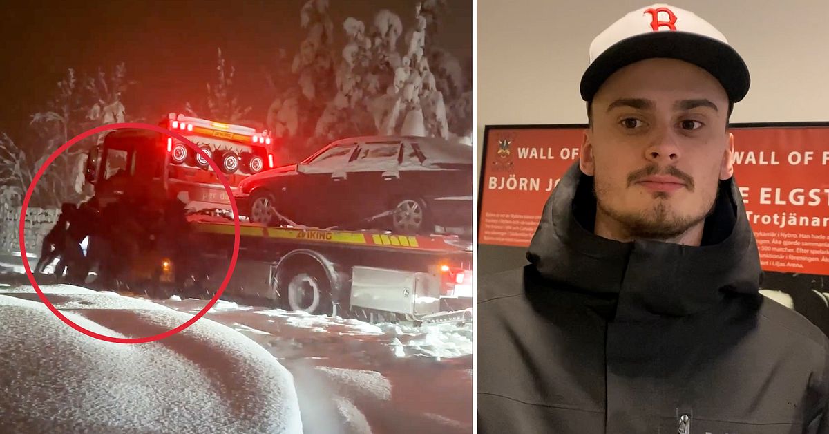 Nybro Vikings mardr&ouml;msnatt: Fast i sn&ouml;n p&aring; E22 i flera timmar