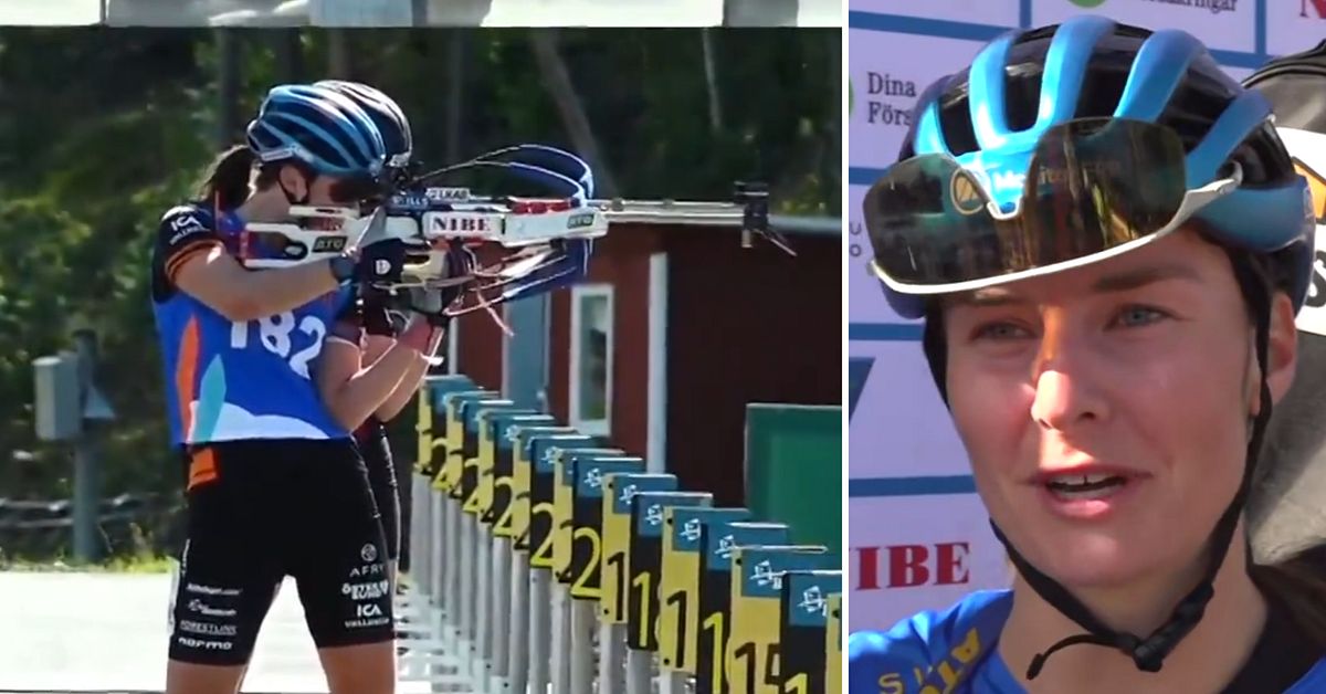 Ella Halvarsson svensk mästare i rullskidskytte – knäckte Elvira Öberg på vallen