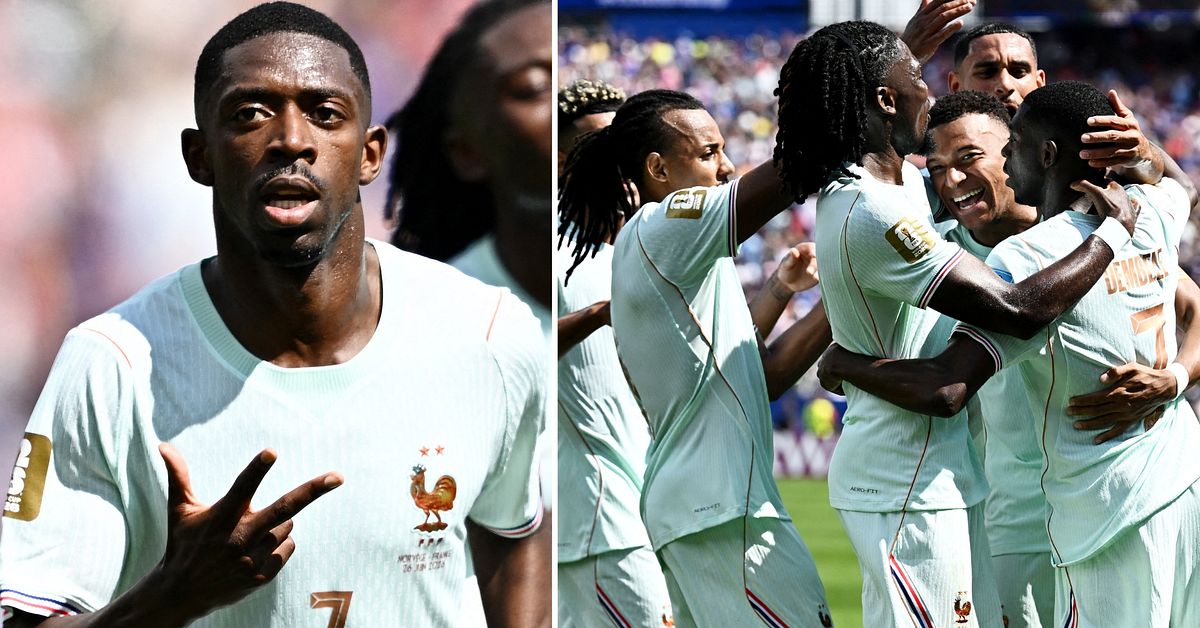 Demb&eacute;l&eacute; med hattrick f&ouml;r Frankrike &ndash; nu v&auml;ntar troligtvis Sverige