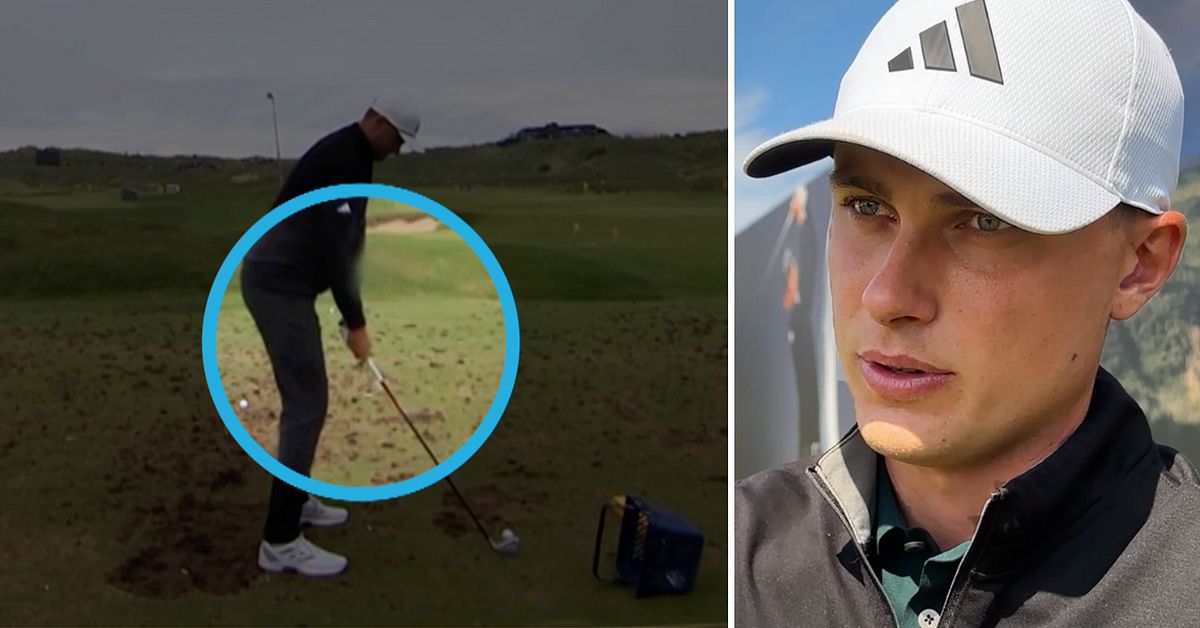 Se Ludvig Åbergs speciella teknik i The Open: ”Kryper lite närmare”