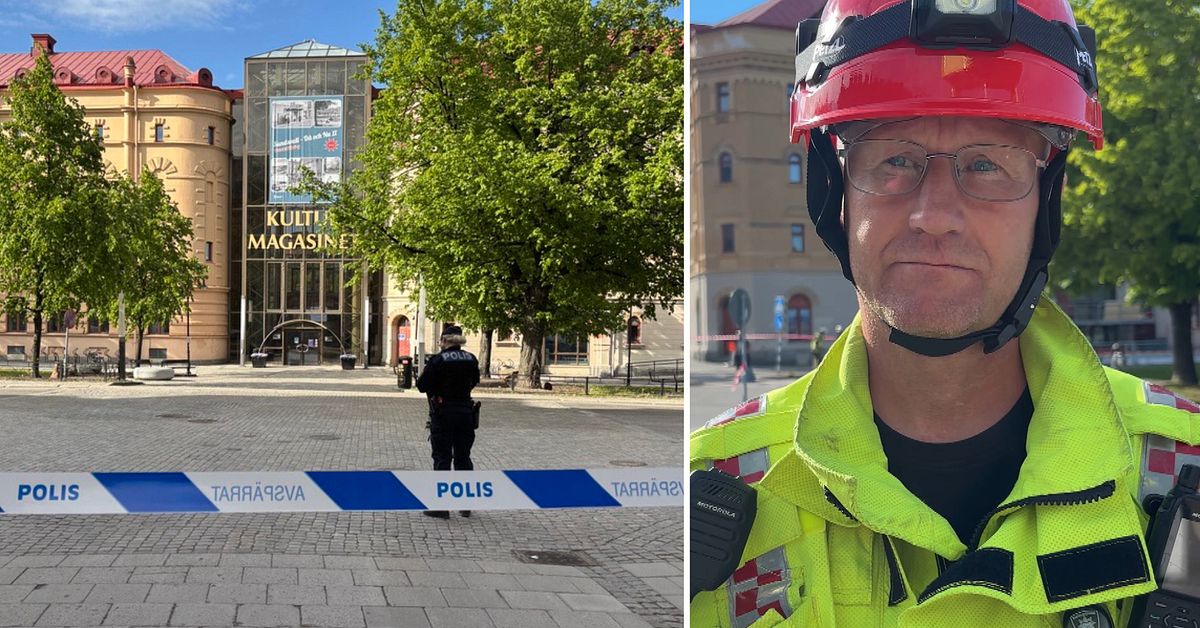 Misst&auml;nkt farligt f&ouml;rem&aring;l vid Kulturmagasinet i Sundsvall var batteri till elsparkcykel