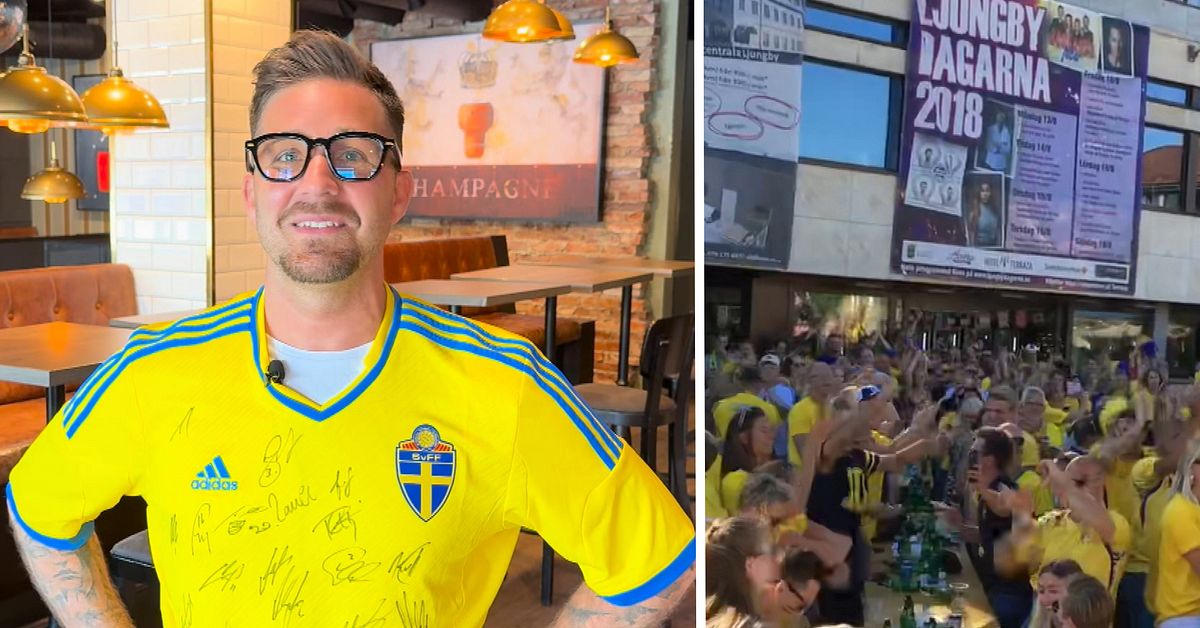Han skapar VM-fest i Ljungby &ndash; men inte bara f&ouml;r Sveriges matcher