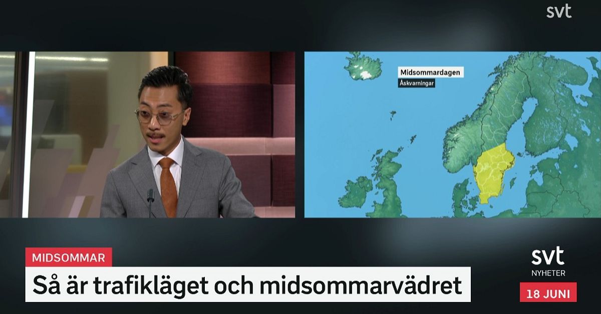 SMHI varnar för åska på midsommardagen