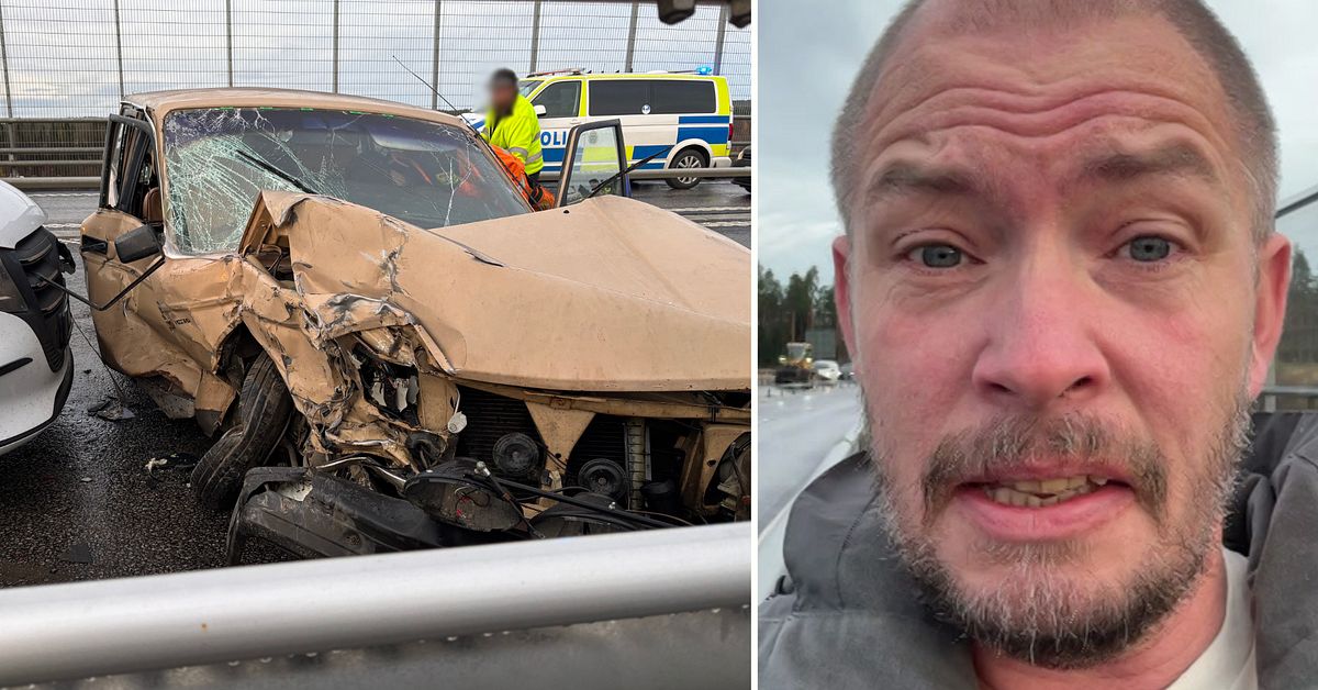 Police Car Hit in Multiple Umea Crashes on Slippery E12 Highway