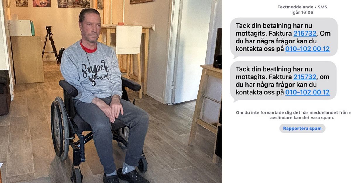 Rullstolsburne Michael lurades p&aring; &ouml;ver 100&nbsp;000 kronor: &rdquo;Jag bara gr&auml;t och gr&auml;t&rdquo;