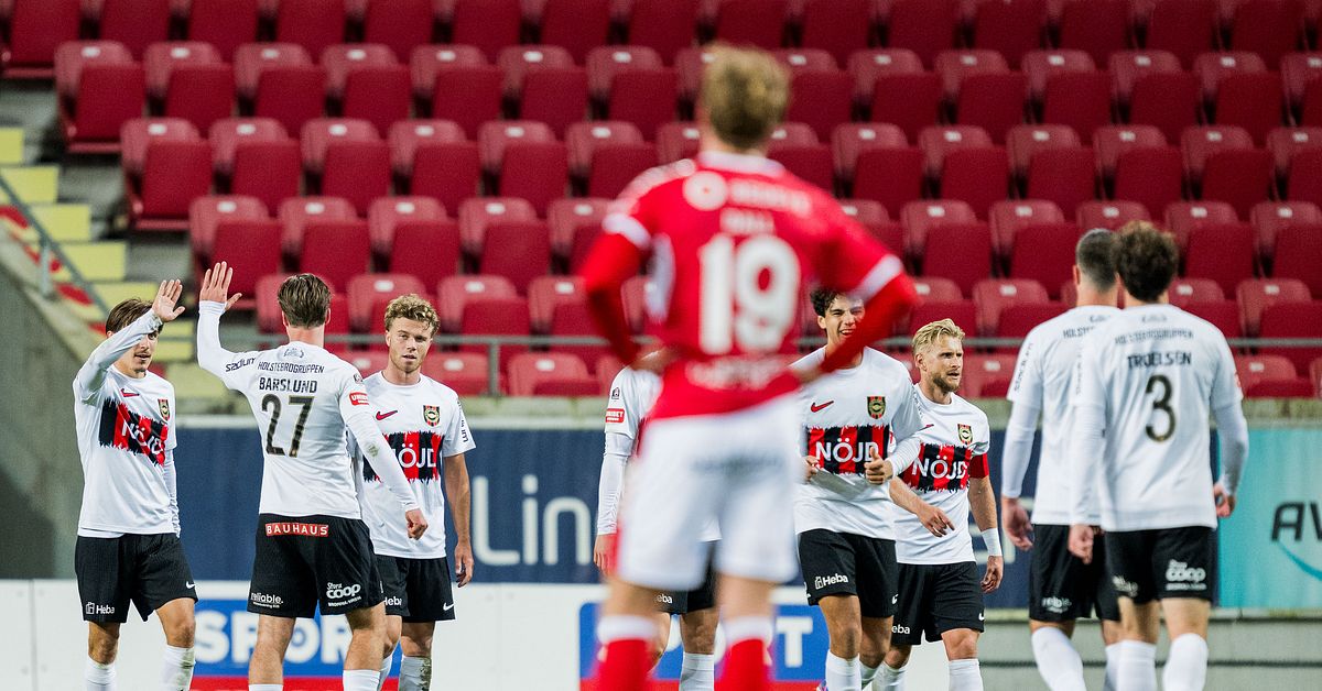 Wilmer Odefalk firar mål för BP mot Kalmar FF