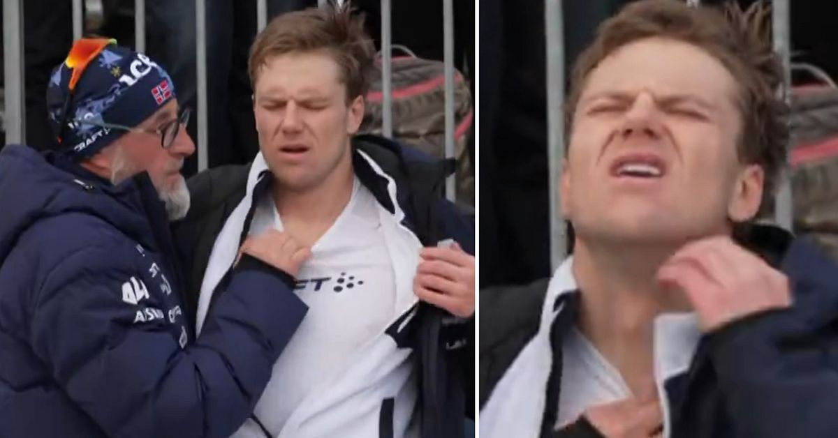 Dramatiska bilderna &ndash; Vetle Sj&aring;stad Christiansen utpumpad efter segern