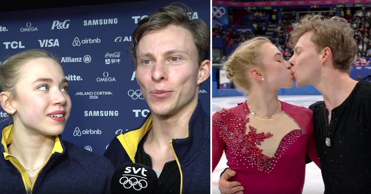 Svenska isdansparet om kyssen som v&auml;lte internet: &rdquo;Visar v&aring;r k&auml;rlek&rdquo;