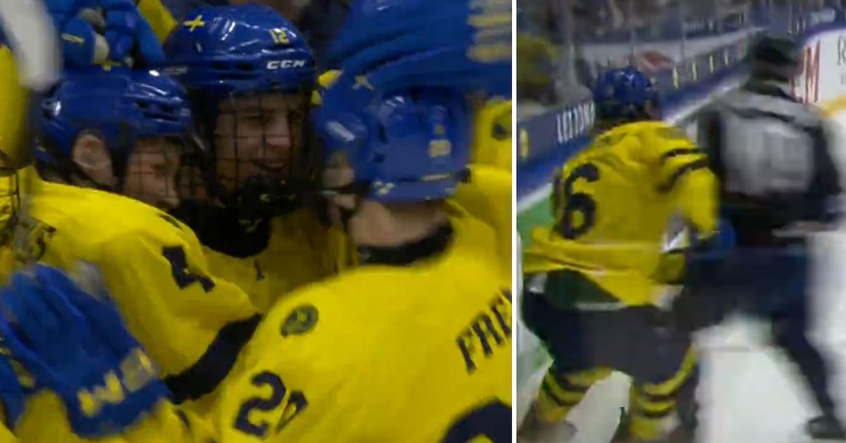 Sverige vinner mot Finland i U18-VM