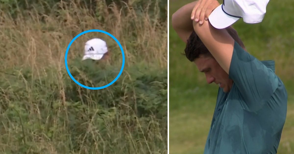 Mardröm för Ludvig Åberg – bollen försvann i The Open